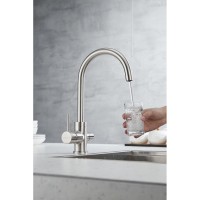 Смеситель Paulmark Essen Es213211-BS для кухонной мойки, с подключением к фильтру, брашированная сталь