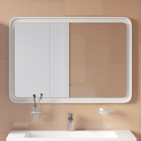 Зеркало Iddis Esper 100 см c подсветкой, белый матовый, ESP1000i98