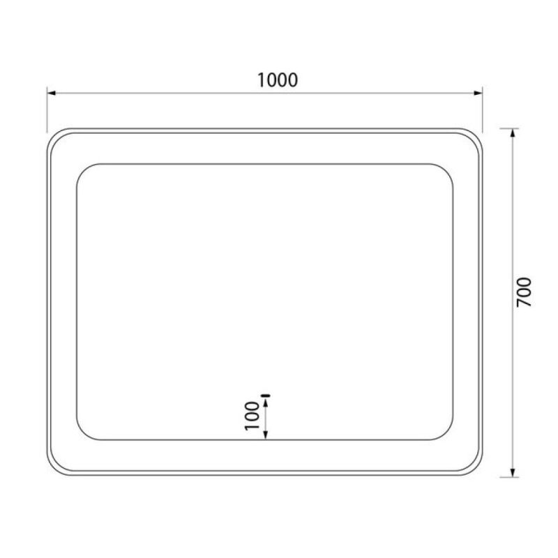 Зеркало Iddis Esper 100 см c подсветкой, белый матовый, ESP1000i98