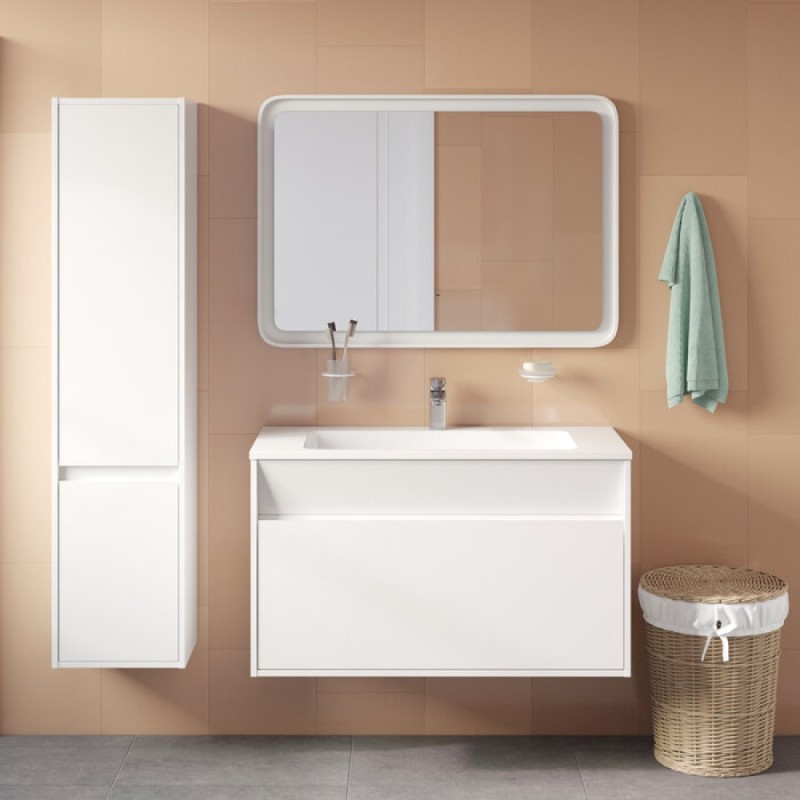 Тумба под раковину Iddis Esper 100 см подвесная, 1 ящик, белый, ESP10W0i95