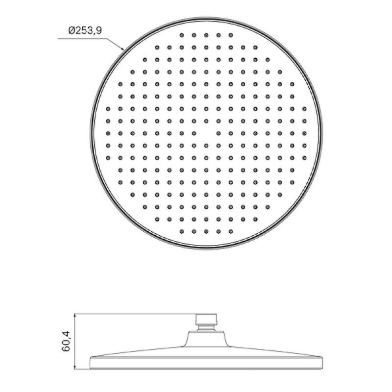 Верхний душ Iddis Esper ESP25BRi64, 25 см, цвет черный матовый