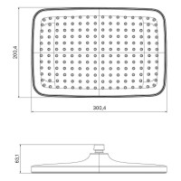 Верхний душ Iddis Esper ESP25GSi64, 30 х 20 см, цвет хром
