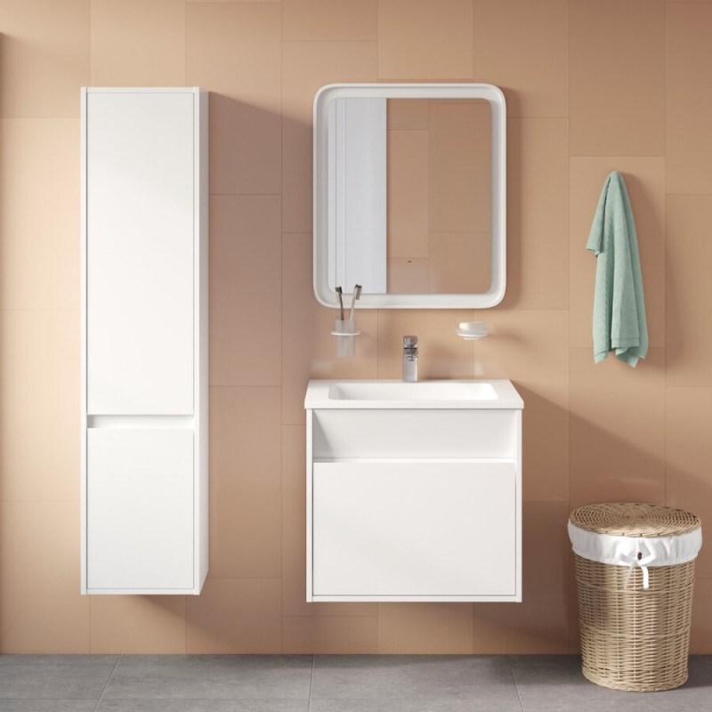 Тумба под раковину Iddis Esper 60 см подвесная, 1 ящик, белый, ESP60W0i95