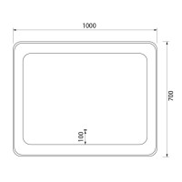Зеркало Iddis Esper 80 см c подсветкой, белый матовый, ESP8000i98