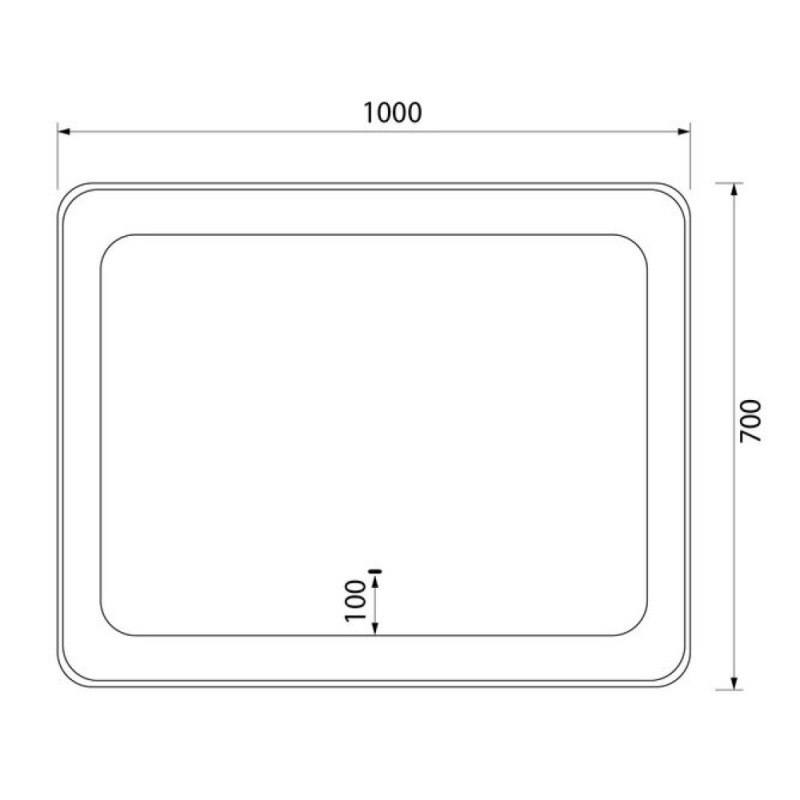 Зеркало Iddis Esper 80 см c подсветкой, белый матовый, ESP8000i98