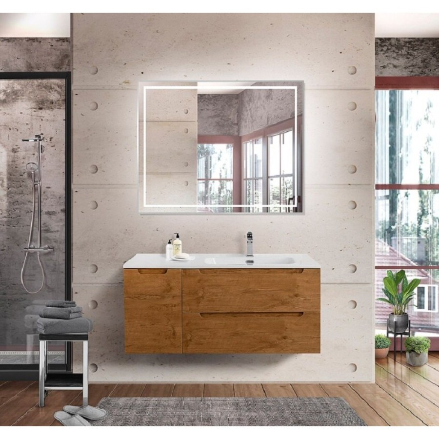 Тумба под раковину BelBagno Etna-1000-2C-1A-SO-RN-R, 100 см, подвесная, Rovere Nature, правая