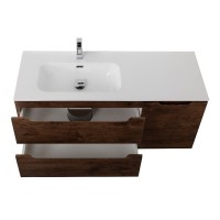 Тумба под раковину BelBagno Etna-1000-2C-1A-SO-RW-L, 100 см, подвесная, Rovere Moro, левая