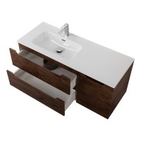 Тумба под раковину BelBagno Etna-1000-2C-1A-SO-RW-L, 100 см, подвесная, Rovere Moro, левая