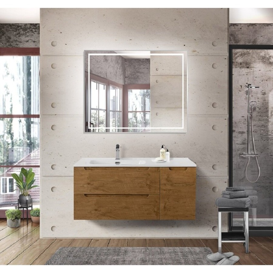 Тумба под раковину BelBagno Etna-1200-2C-1A-SO-RN-L, 120 см, подвесная, Rovere Nature, левая