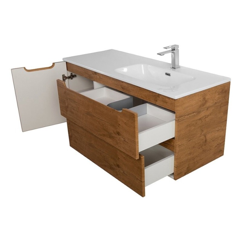 Тумба под раковину BelBagno Etna-1200-2C-1A-SO-RN-R, 120 см, подвесная, Rovere Nature, правая