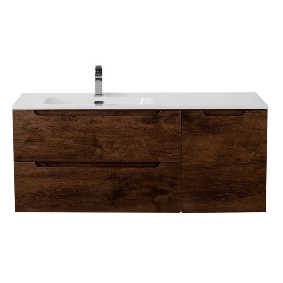 Тумба под раковину BelBagno Etna-1200-2C-1A-SO-RW-L, 120 см, подвесная, Rovere Moro, левая