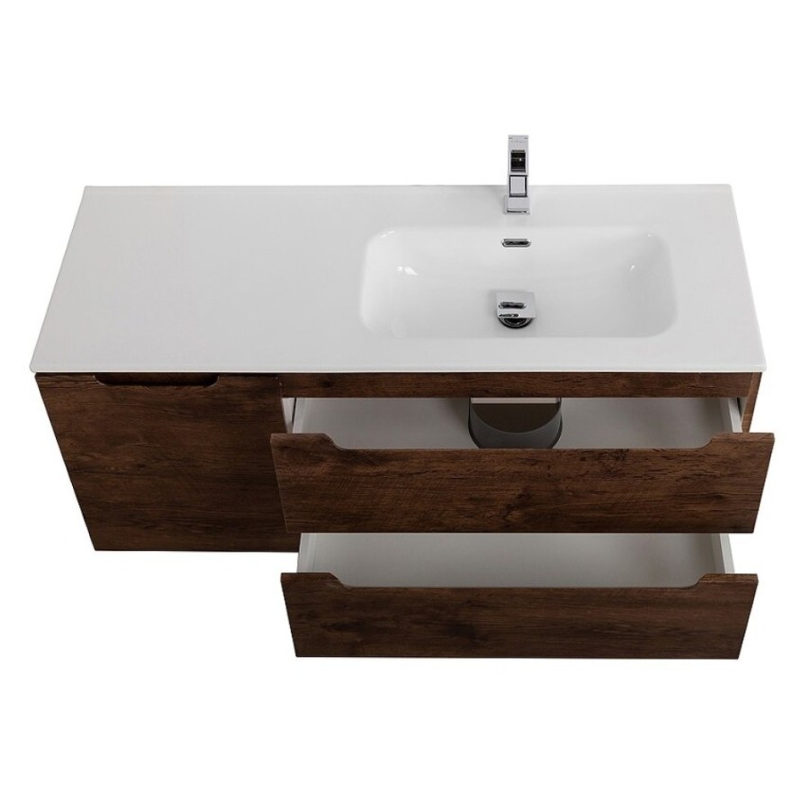 Тумба под раковину BelBagno Etna-1200-2C-1A-SO-RW-R, 120 см, подвесная, Rovere Moro, правая