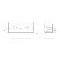 Тумба под раковину BelBagno ETNA-1400-4C-SO-2-RW, 140 см, подвесная, цвет Rovere Moro