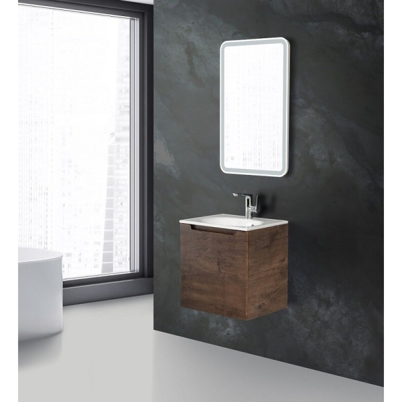 Тумба под раковину BelBagno Etna 50, подвесная, цвет Rovere Moro, Etna-500-1C-SO-RW-P