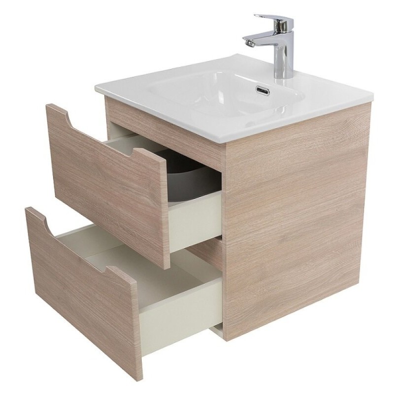 Тумба под раковину BelBagno Etna-500-2C-SO-RG, 50 см, подвесная, Rovere Grigio