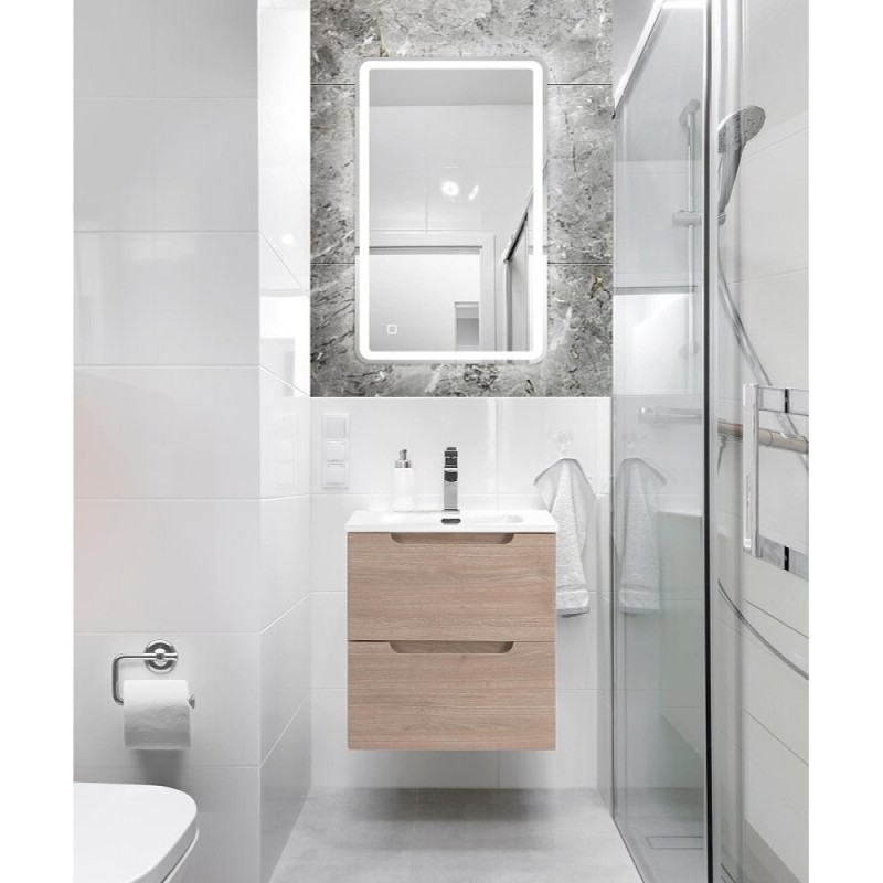 Тумба под раковину BelBagno Etna-500-2C-SO-RG, 50 см, подвесная, Rovere Grigio