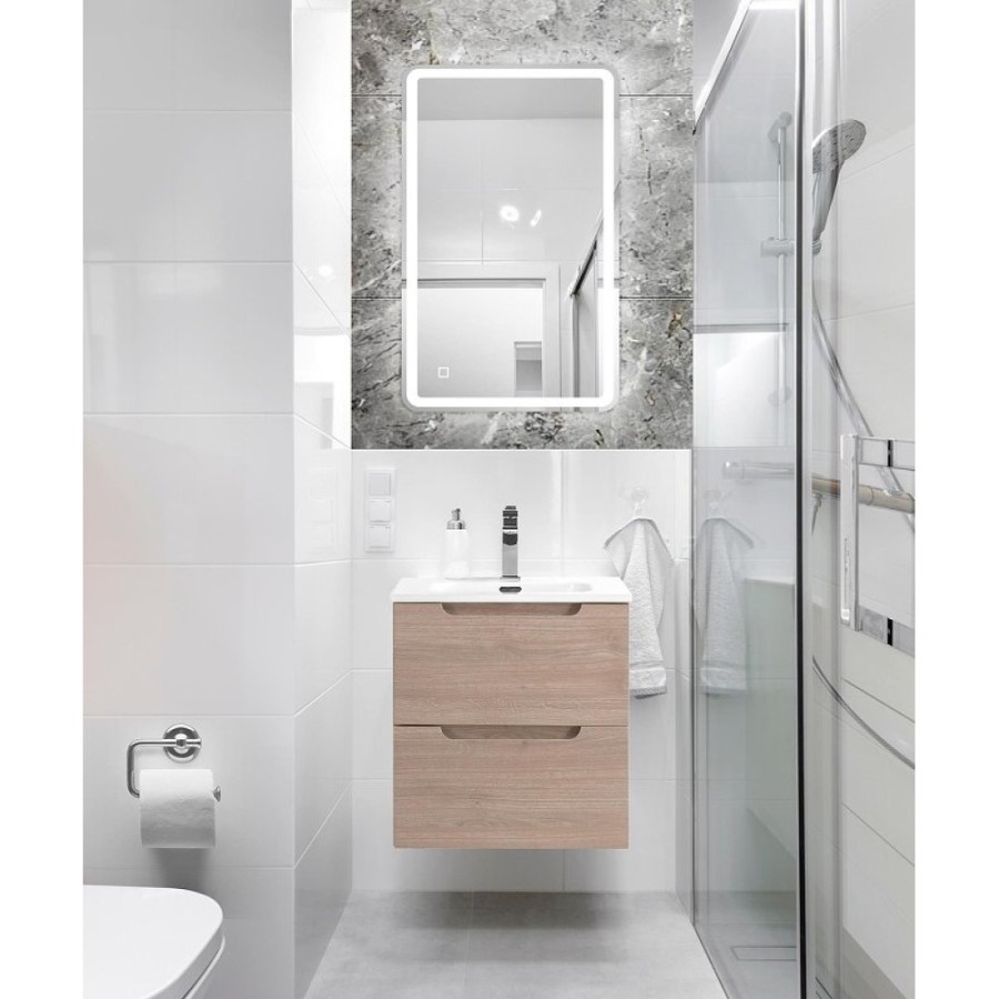 Тумба под раковину BelBagno Etna-500-2C-SO-RG, 50 см, подвесная, Rovere Grigio