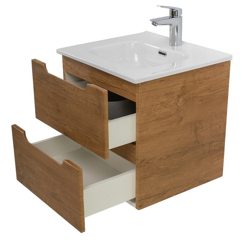 Тумба под раковину BelBagno Etna-500-2C-SO-RN, 50 см, подвесная, Rovere Nature