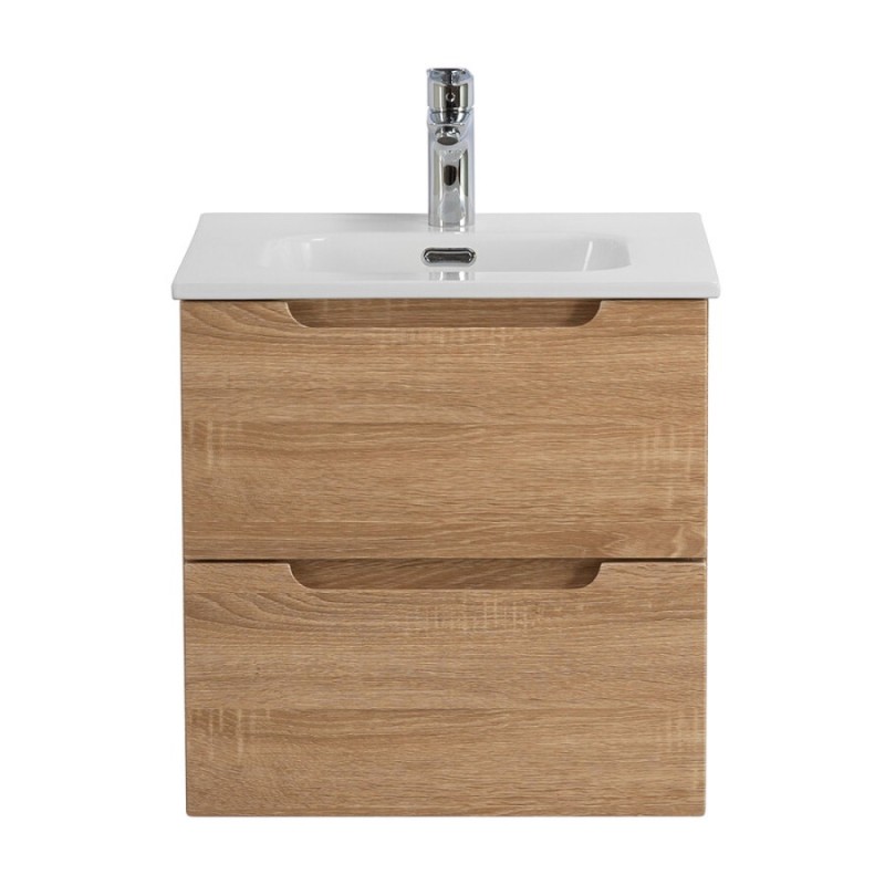 Тумба под раковину BelBagno Etna-500-2C-SO-WO, 50 см, подвесная, Rovere Bianco