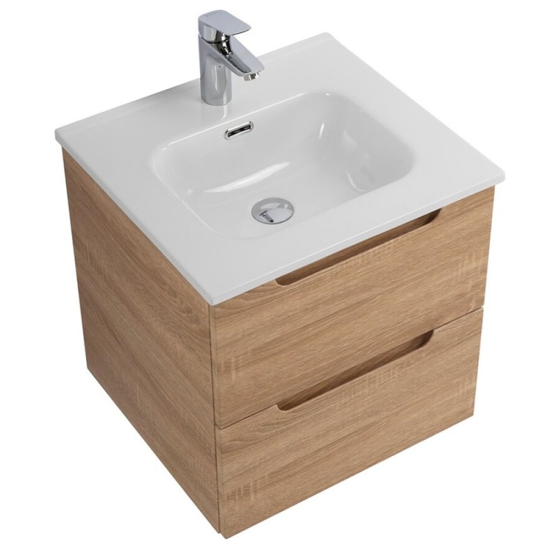 Тумба под раковину BelBagno Etna-500-2C-SO-WO, 50 см, подвесная, Rovere Bianco
