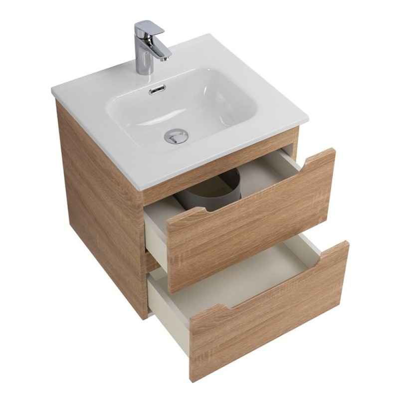 Тумба под раковину BelBagno Etna-500-2C-SO-WO, 50 см, подвесная, Rovere Bianco