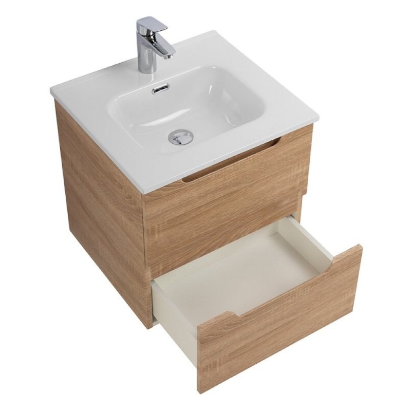 Тумба под раковину BelBagno Etna-500-2C-SO-WO, 50 см, подвесная, Rovere Bianco