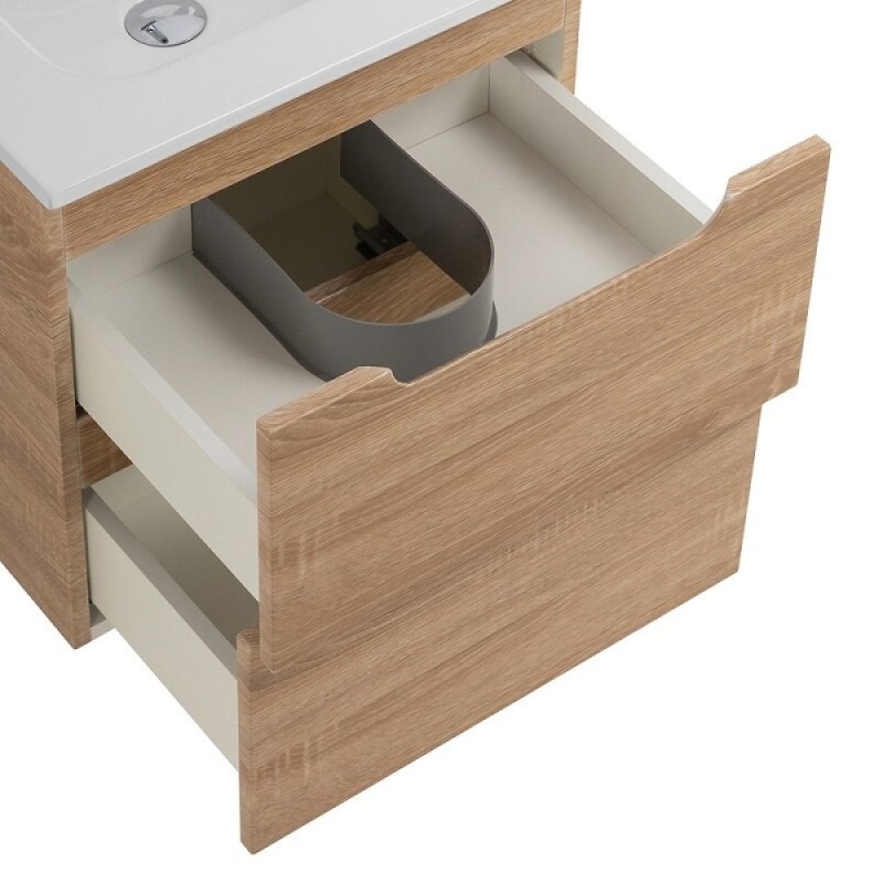 Тумба под раковину BelBagno Etna-500-2C-SO-WO, 50 см, подвесная, Rovere Bianco