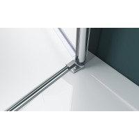 Душевая дверь в нишу BelBagno Etna, 150 х 195 см, стекло прозрачное, профиль хром, ETNA-B-11-80+70-C-Cr