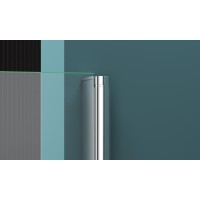 Душевая дверь в нишу BelBagno Etna, 190 х 195 см, стекло прозрачное, профиль хром, ETNA-B-2-190-C-Cr
