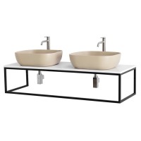 Консоль под раковину BelBagno Etna-Kraft EK-120-ST, 120 см, подвесная, черный матовый