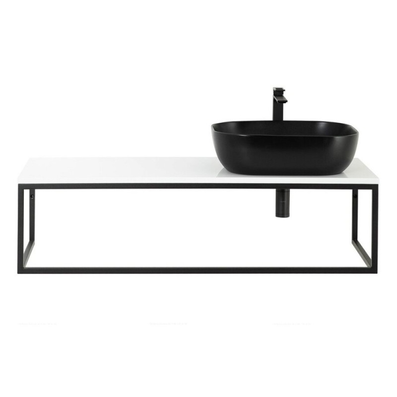 Консоль под раковину BelBagno Etna-Kraft EK-140-ST, 140 см, подвесная, черный матовый