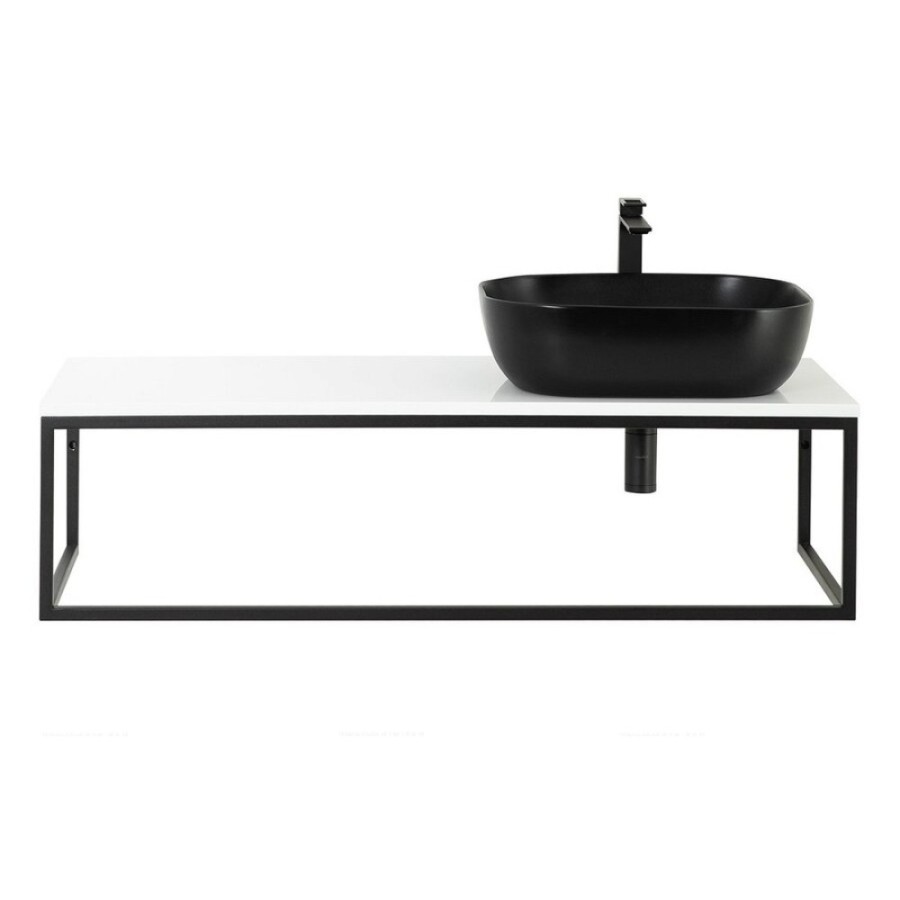 Консоль под раковину BelBagno Etna-Kraft EK-140-ST, 140 см, подвесная, черный матовый