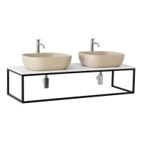 Консоль под раковину BelBagno Etna-Kraft EK-140-ST, 140 см, подвесная, черный матовый