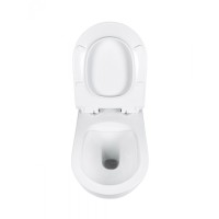 BOND F01-10Long Унитаз подвесной удлиненный безободковый белый с сиденьем с микролифтом