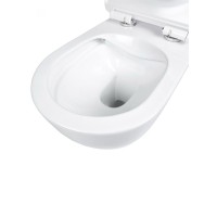 BOND F01-10Long Унитаз подвесной удлиненный безободковый белый с сиденьем с микролифтом