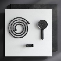 Душевой гарнитур Am.Pm X-Joy F01185A022, лейка 3 режима струи, цвет черный матовый