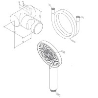 Душевой гарнитур Am.Pm X-Joy F01185A022, лейка 3 режима струи, цвет черный матовый