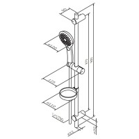 Душевой гарнитур Am.Pm Inspire 2.0 F0150A000, 3 режима, d 120 мм, хром
