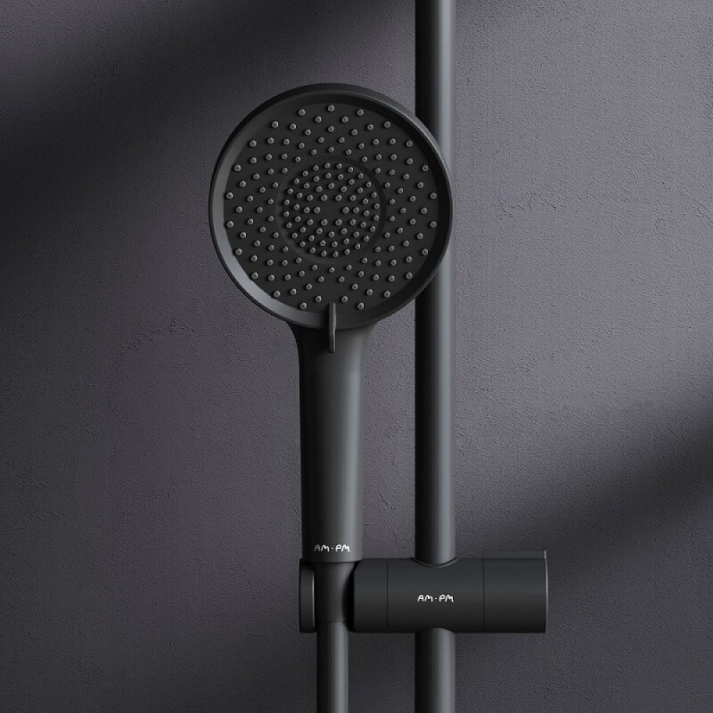Душевой гарнитур Am.Pm X-Joy F0185A022, лейка 3 режима струи, цвет черный матовый