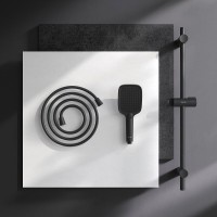 Душевой гарнитур Am.Pm Func F018F022, лейка 3 режима струи, цвет черный матовый