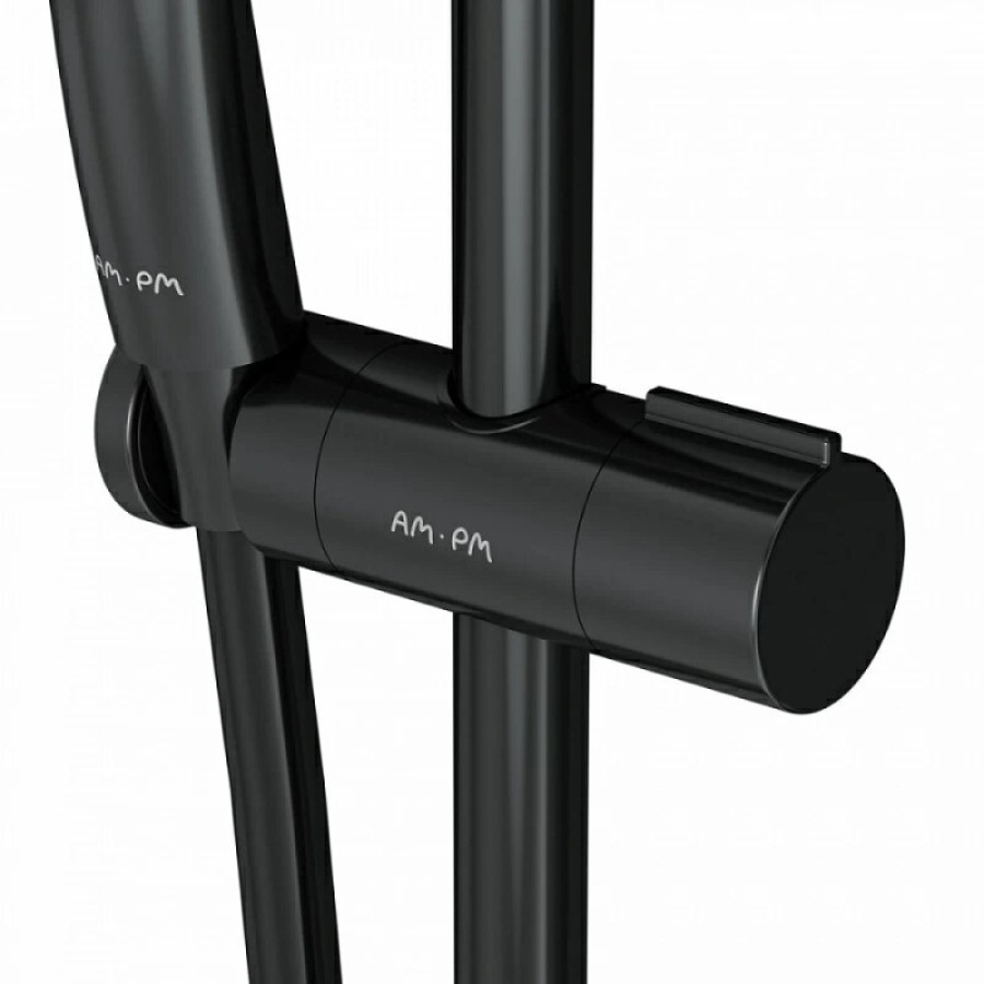 Душевой гарнитур Am.Pm Gem F0190022, 1 режим, d 110 мм, черный матовый
