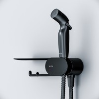Гигиенический душ Am.Pm Like, F0202622, со смесителем, черный матовый
