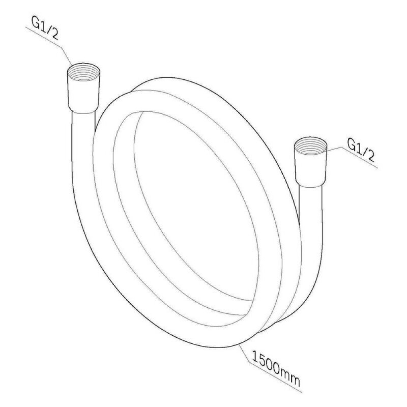 Душевой шланг Am.Pm 150 см PVC, хром, F0415100