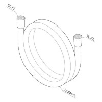 Душевой шланг Am.Pm 150 см PVC, черный матовый, F0415122
