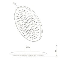 Верхний душ Am.Pm Gem F0590000, 22,5x22,5 см, 1 режим струи, без держателя