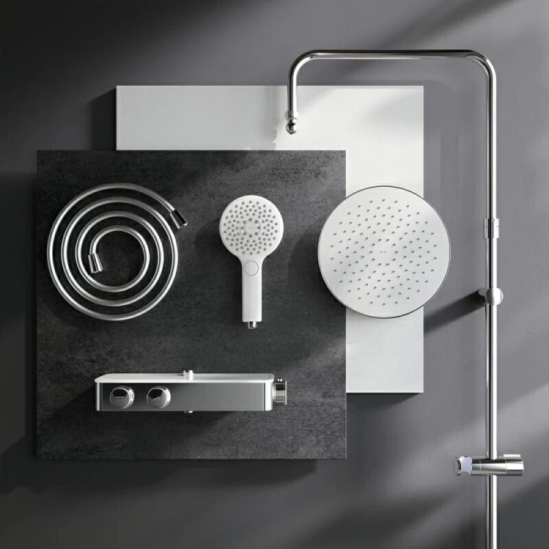 Душевая система Am.Pm Inspire 2.0 F0750A400 с термостатом, ShowerSpot, хром