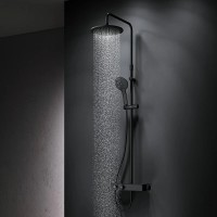 Душевая система Am.Pm Inspire 2.0 F0750A422 с термостатом, ShowerSpot, черный матовый