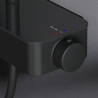 Душевая система Am.Pm Inspire 2.0 F0750A422 с термостатом, ShowerSpot, черный матовый