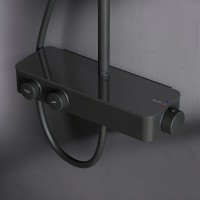 Душевая система Am.Pm Inspire 2.0 F0750A422 с термостатом, ShowerSpot, черный матовый