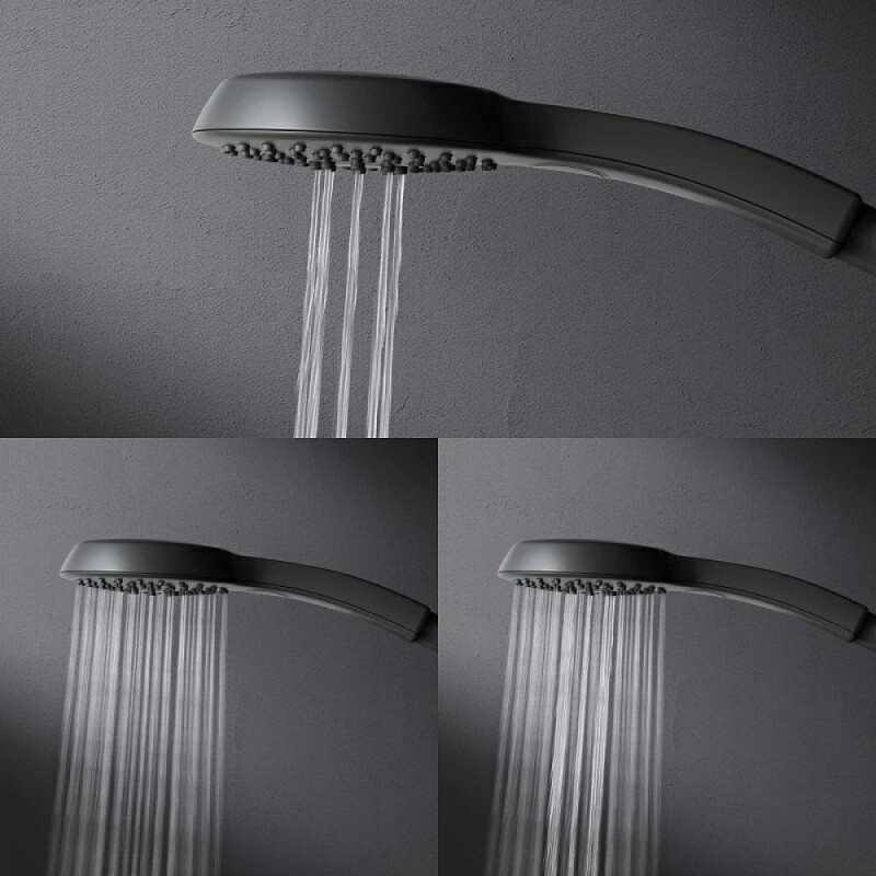 Душевая система Am.Pm Inspire 2.0 F0750A422 с термостатом, ShowerSpot, черный матовый